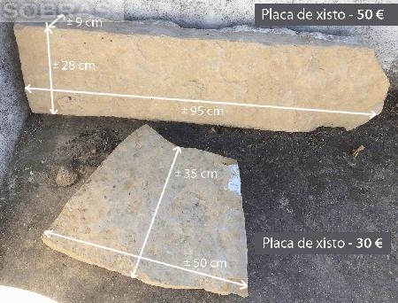 Placas / poste de pedra xisto